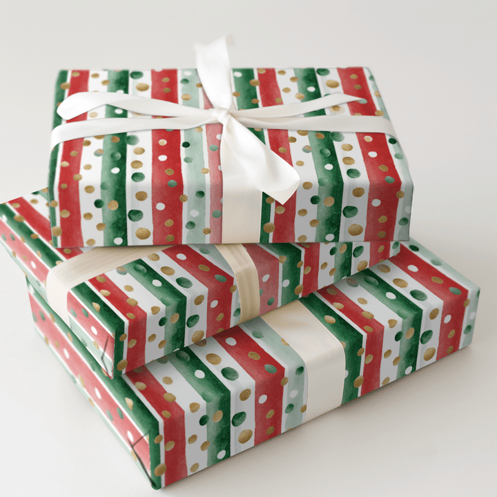 Confetti Candy Stripes - Wrapping Paper - Aspen & Arlo