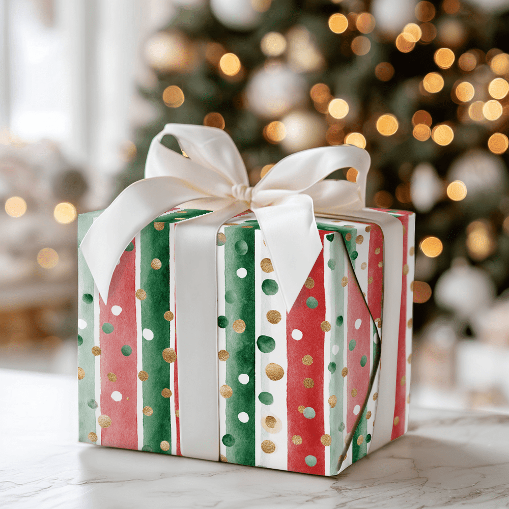 Confetti Candy Stripes - Wrapping Paper - Aspen & Arlo