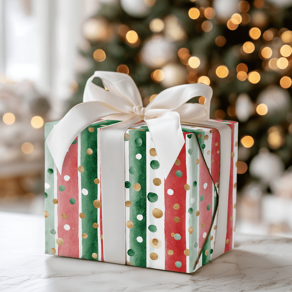 Confetti Candy Stripes - Wrapping Paper - Aspen & Arlo
