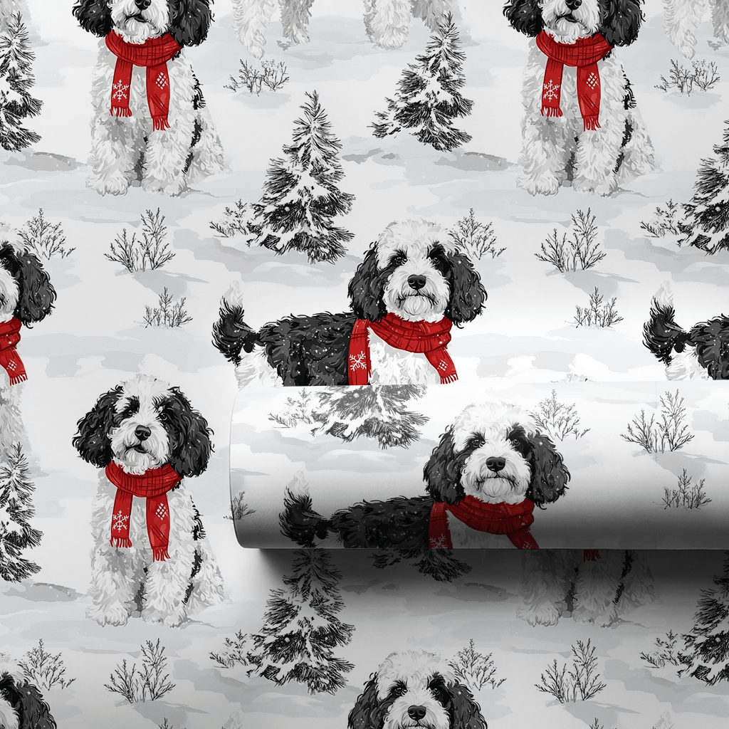 Snow Day for Sheepadoodles - Wrapping Paper - Aspen & Arlo