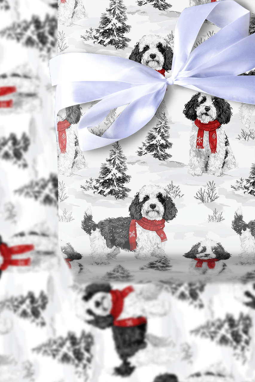 Snow Day for Sheepadoodles - Wrapping Paper - Aspen & Arlo
