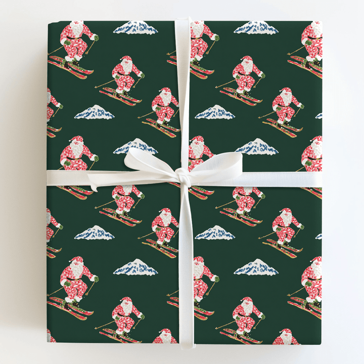 Santa on the Slopes - Wrapping Paper - Aspen & Arlo