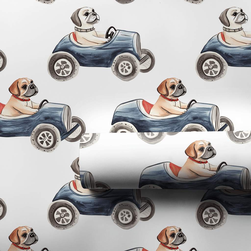 Wheels of Wolf - Wrapping Paper - Aspen & Arlo