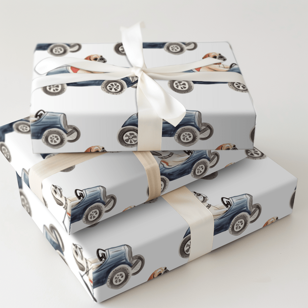 Wheels of Wolf - Wrapping Paper - Aspen & Arlo
