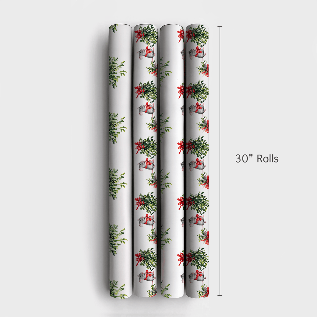Mistletoe Mouse - Wrapping Paper - Aspen & Arlo