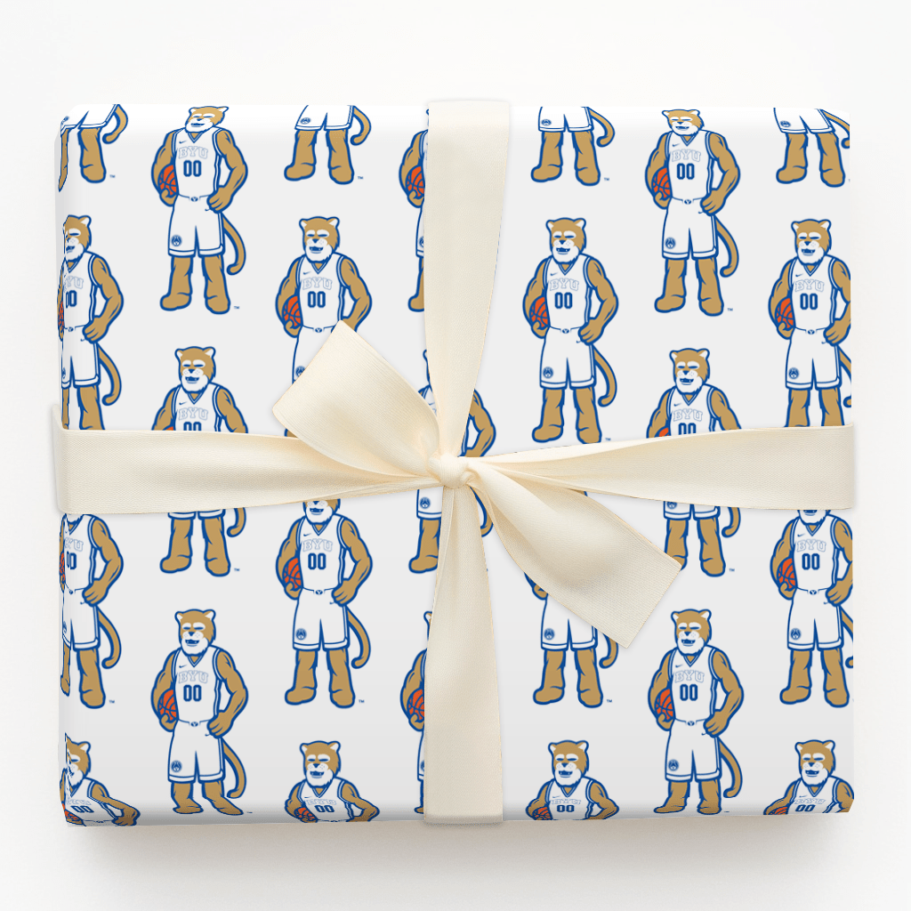 BYU Basketball Blaze - Wrapping Paper - Aspen & Arlo
