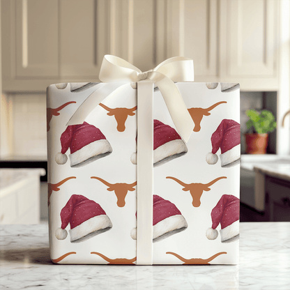Claus in Burnt Orange - Wrapping Paper - Aspen & Arlo