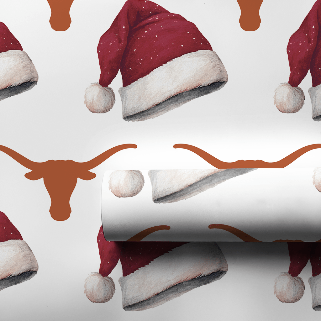 Claus in Burnt Orange - Wrapping Paper - Aspen & Arlo