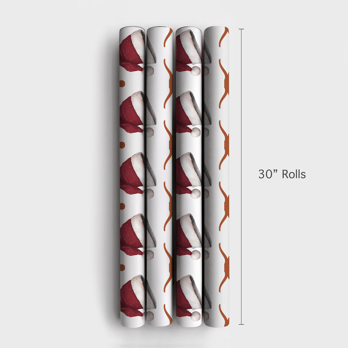 Claus in Burnt Orange - Wrapping Paper - Aspen & Arlo