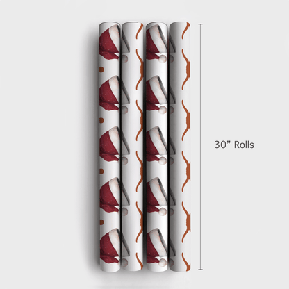 Claus in Burnt Orange - Wrapping Paper - Aspen & Arlo