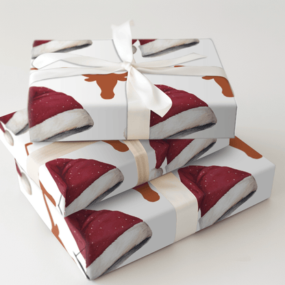 Claus in Burnt Orange - Wrapping Paper - Aspen & Arlo