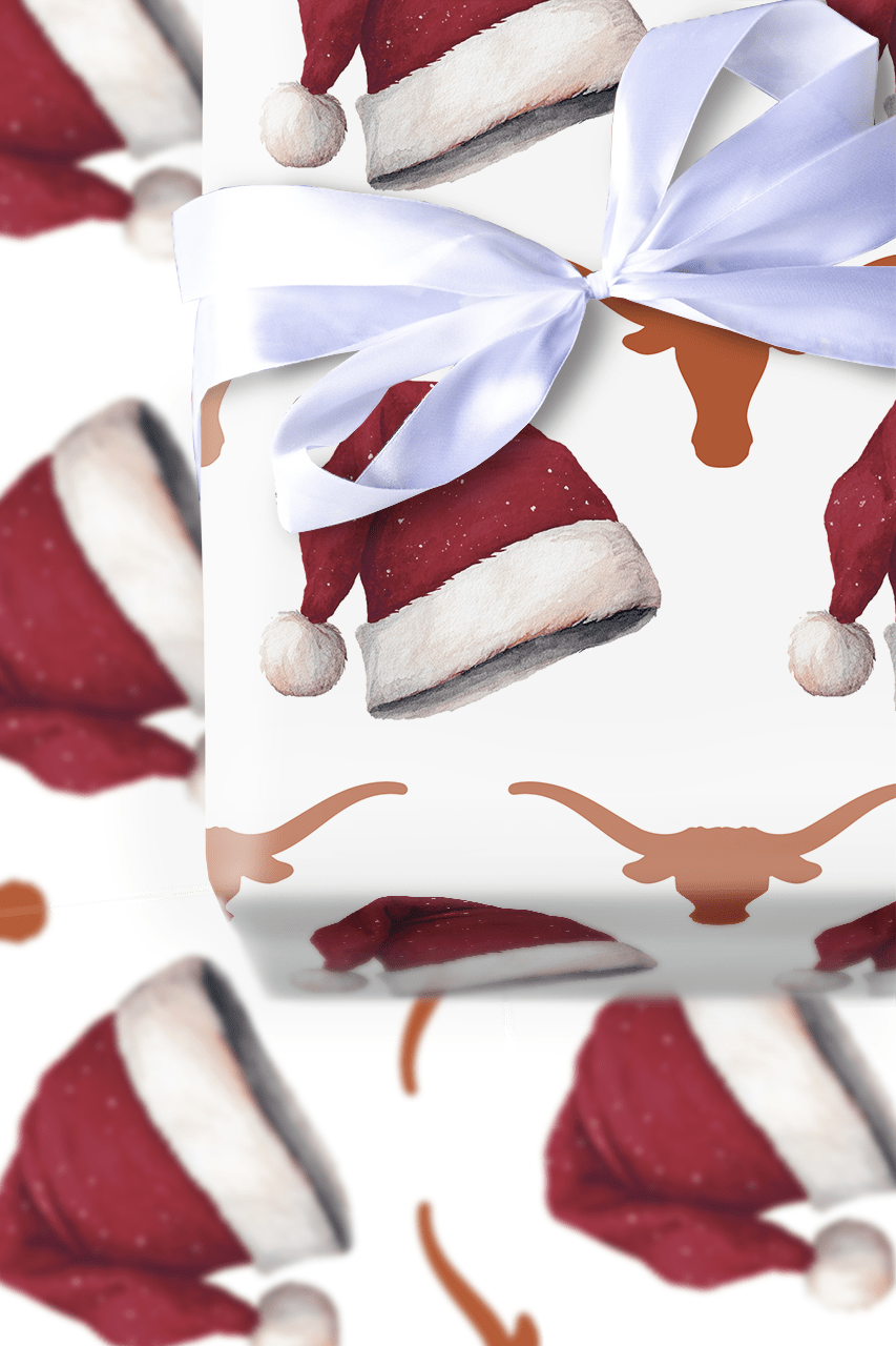 Claus in Burnt Orange - Wrapping Paper - Aspen & Arlo