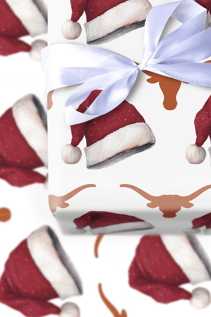 Claus in Burnt Orange - Wrapping Paper - Aspen & Arlo