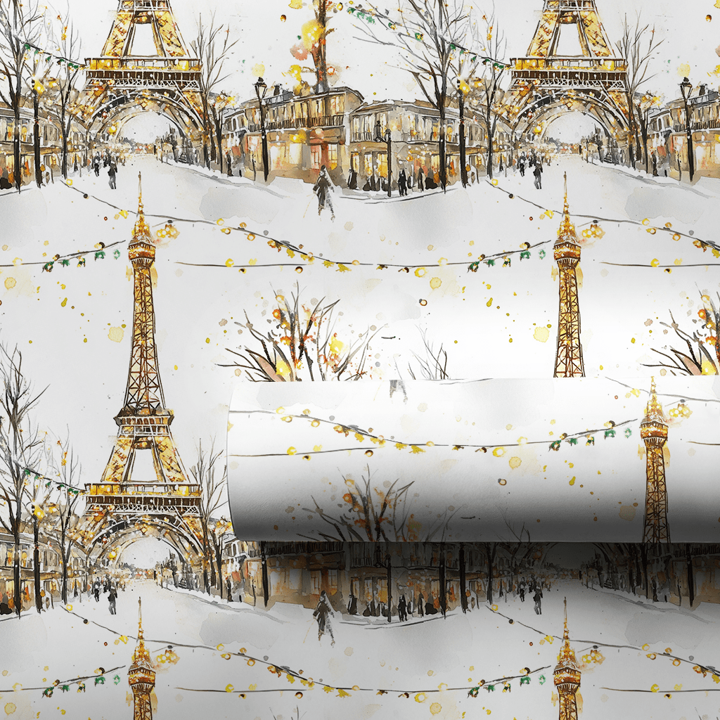 Snowy Sidewalks - Wrapping Paper - Aspen & Arlo