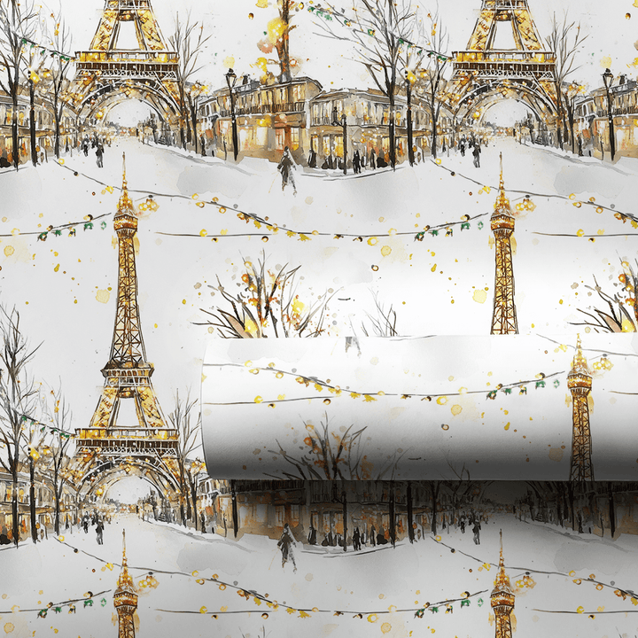 Snowy Sidewalks - Wrapping Paper - Aspen & Arlo