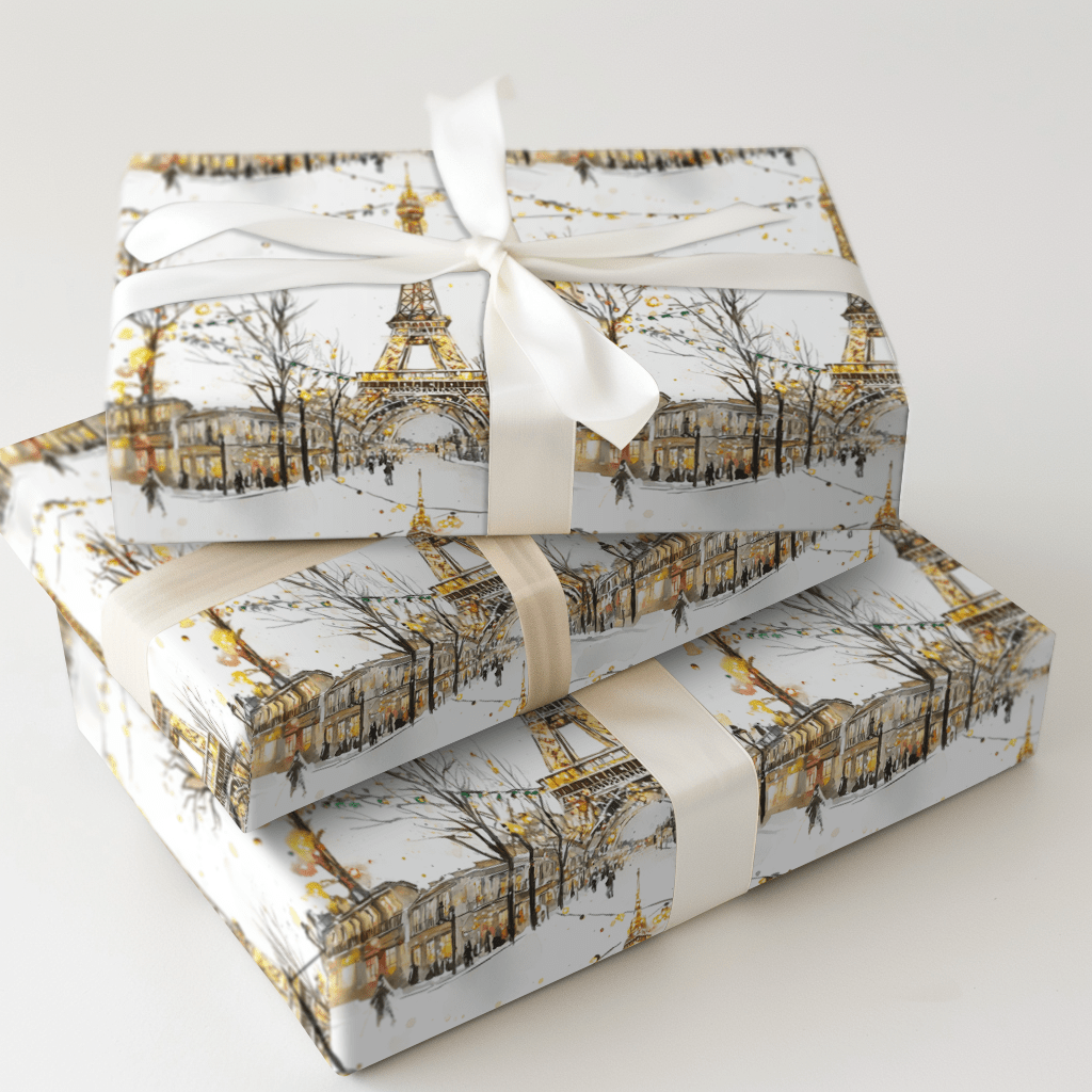 Snowy Sidewalks - Wrapping Paper - Aspen & Arlo