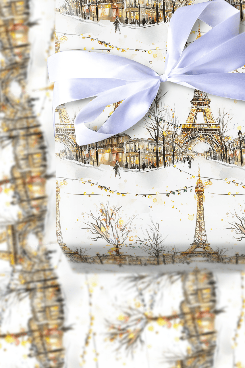 Snowy Sidewalks - Wrapping Paper - Aspen & Arlo