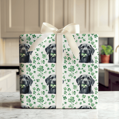 Lucky Black Lab - Wrapping Paper - Aspen & Arlo