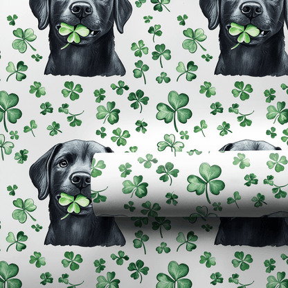 Lucky Black Lab - Wrapping Paper - Aspen & Arlo