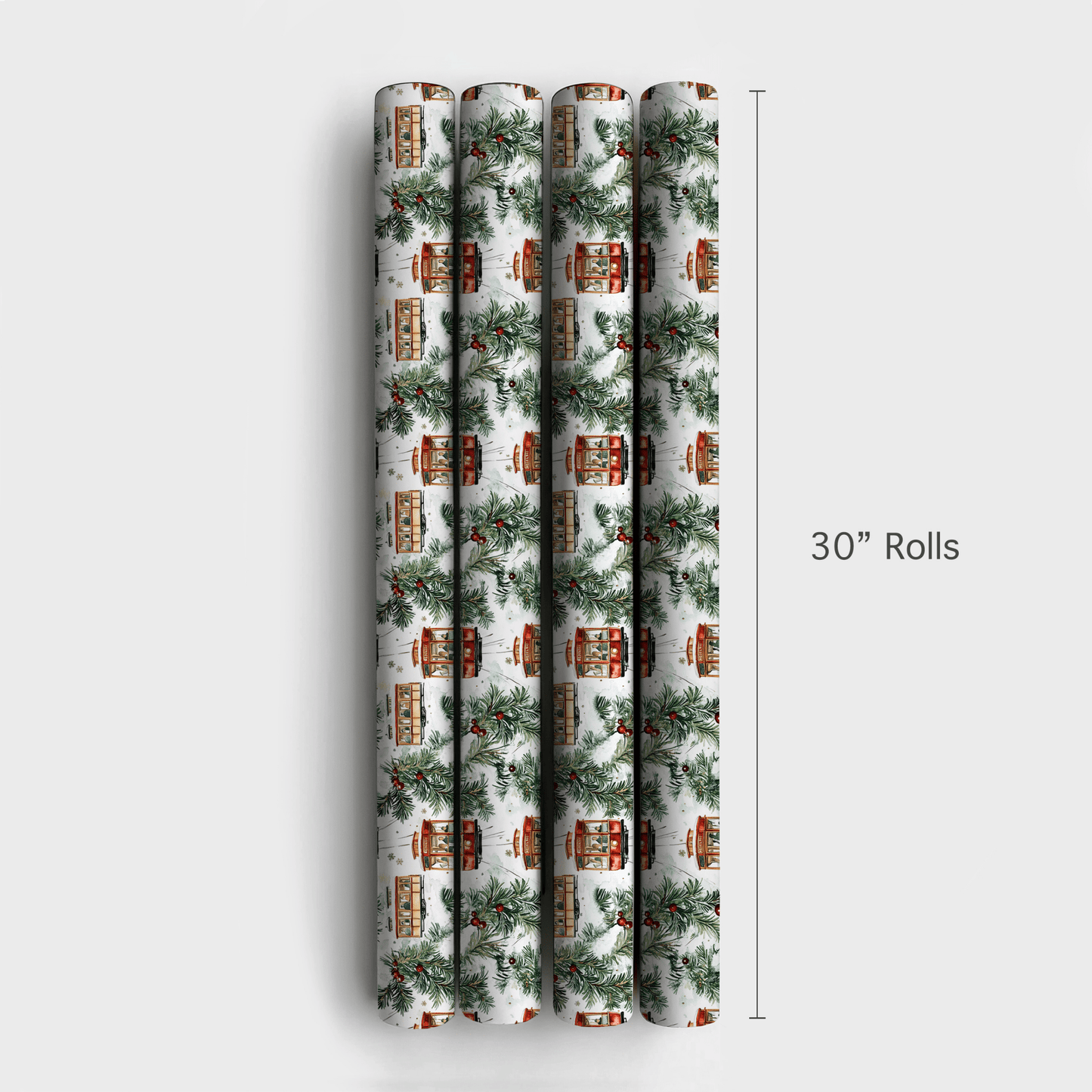 Street Car Festive - Wrapping Paper - Aspen & Arlo