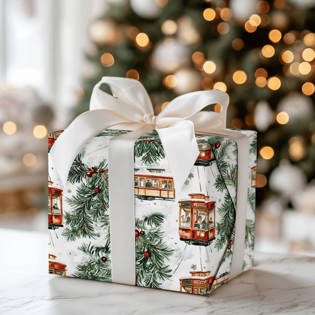 Street Car Festive - Wrapping Paper - Aspen & Arlo