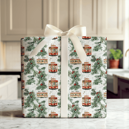 Street Car Festive - Wrapping Paper - Aspen & Arlo