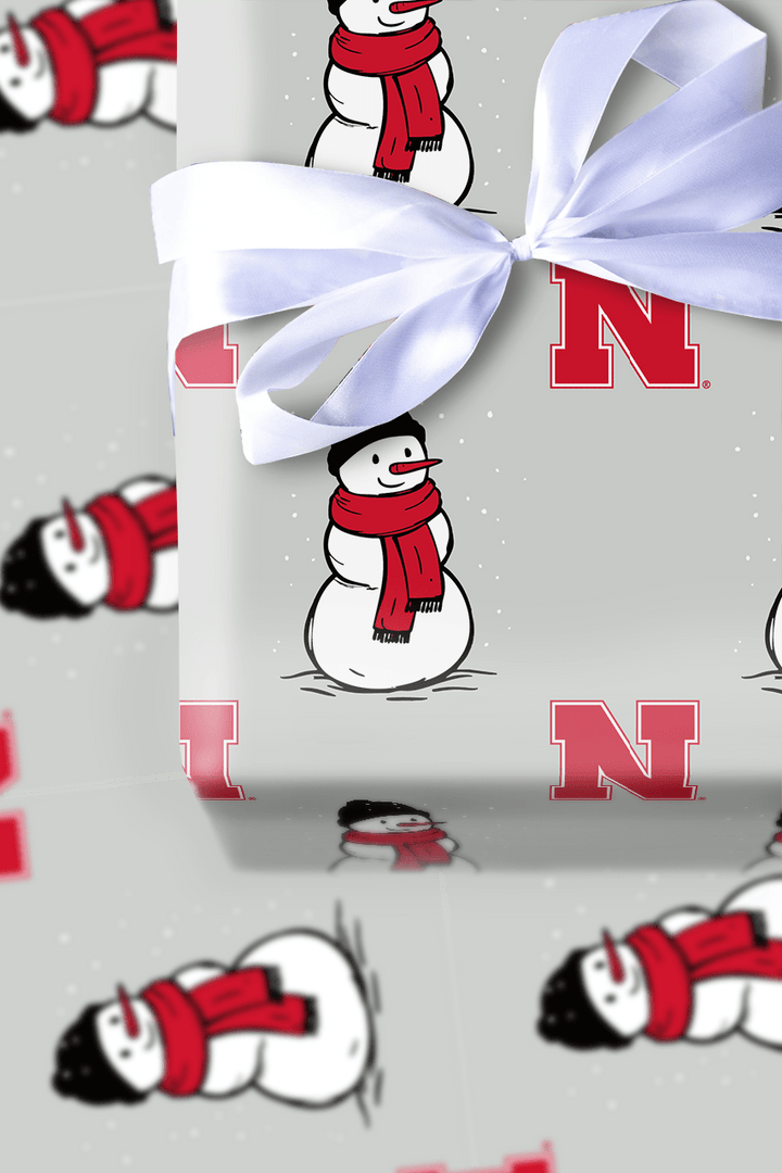 Nebraska Snowman - Wrapping Paper - Aspen & Arlo