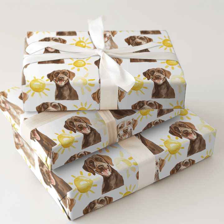 Sunny Day with the Brown Labs - Wrapping Paper - Aspen & Arlo