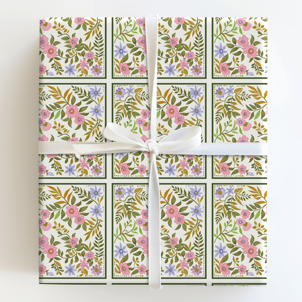 Garden Grid - Wrapping Paper - Aspen & Arlo