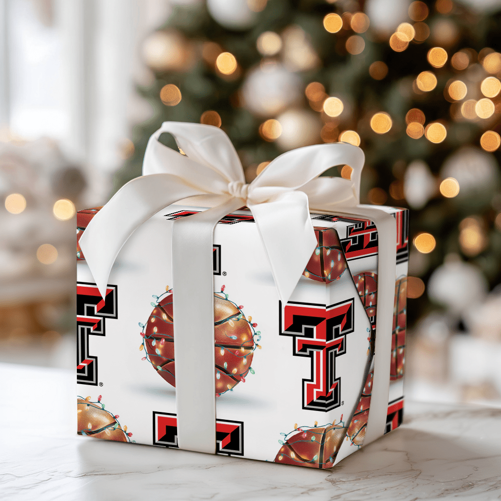 Holiday Hoops Red Raiders - Wrapping Paper - Aspen & Arlo