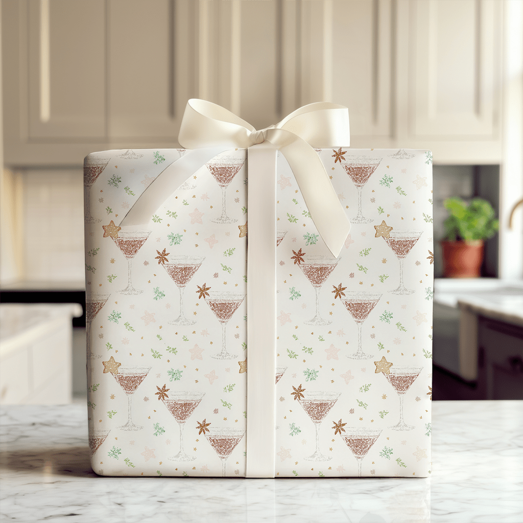 Gingerbread Martini - Wrapping Paper - Aspen & Arlo