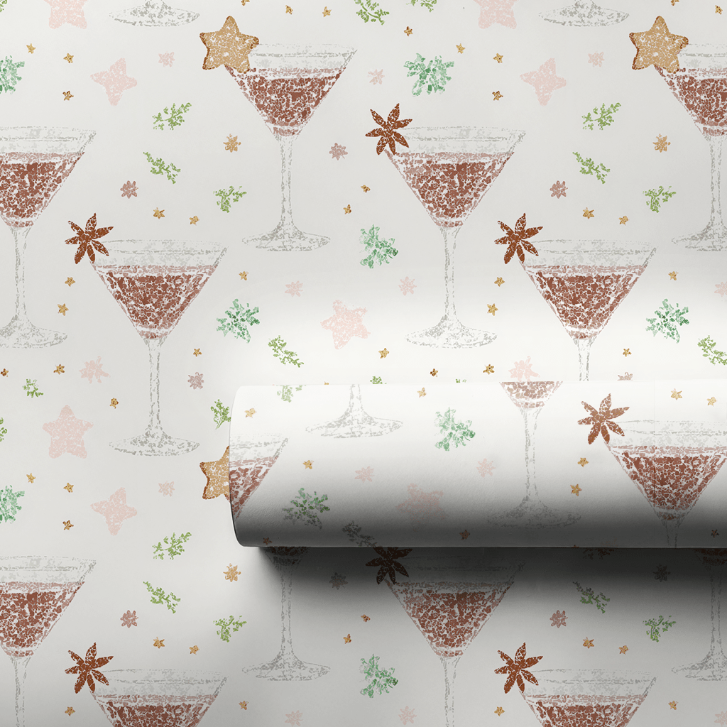 Gingerbread Martini - Wrapping Paper - Aspen & Arlo