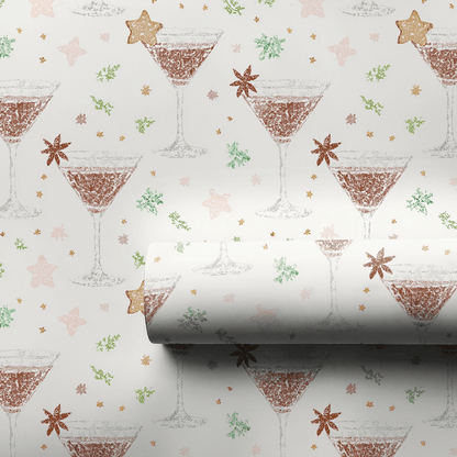 Gingerbread Martini - Wrapping Paper - Aspen & Arlo