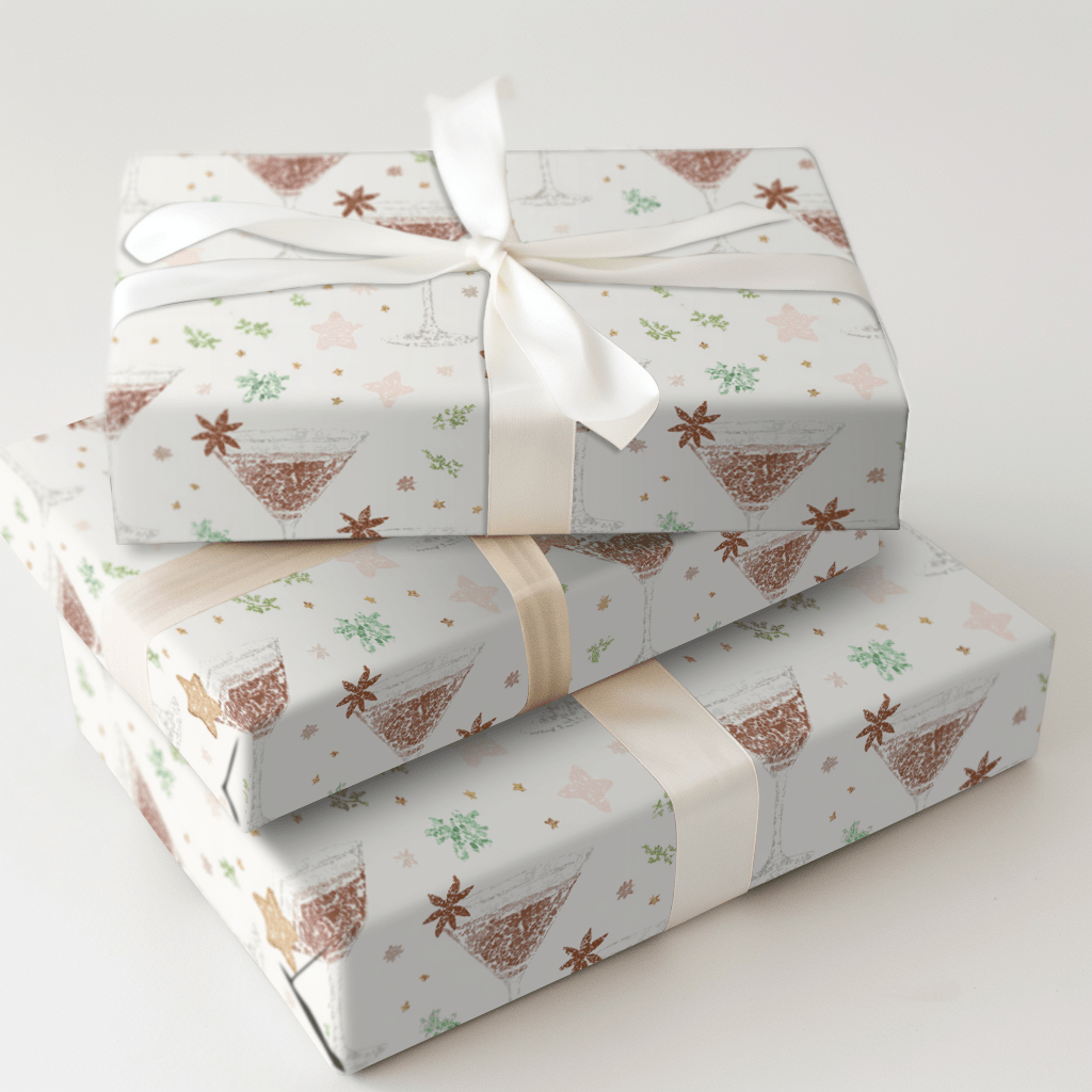 Gingerbread Martini - Wrapping Paper - Aspen & Arlo