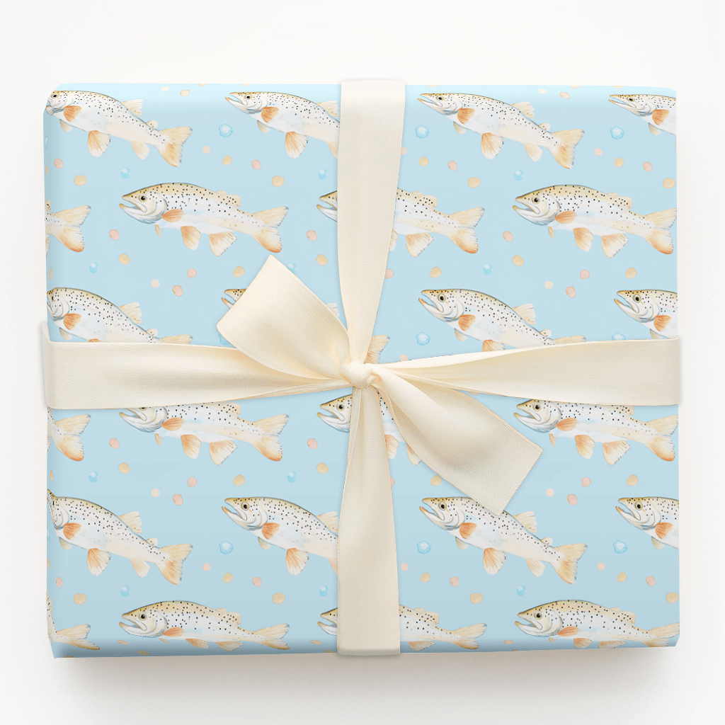 Baby Blue Stream - Wrapping Paper - Aspen & Arlo
