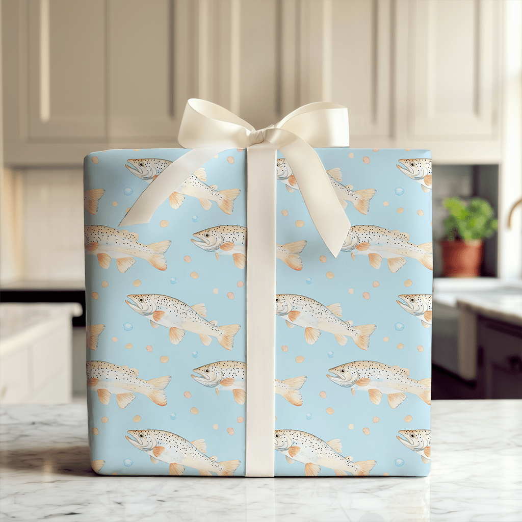 Baby Blue Stream - Wrapping Paper - Aspen & Arlo