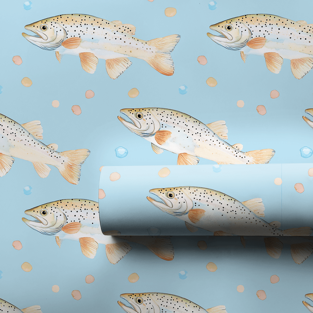 Baby Blue Stream - Wrapping Paper - Aspen & Arlo