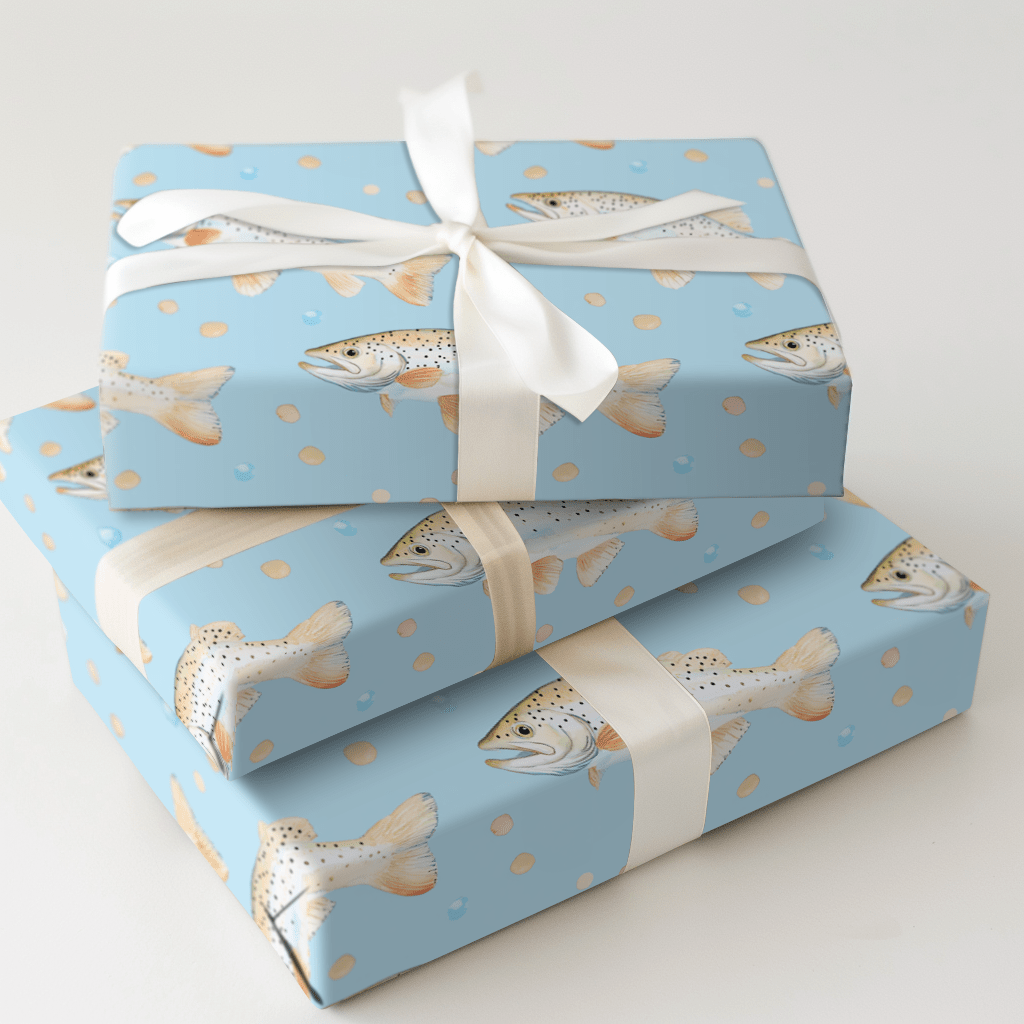 Baby Blue Stream - Wrapping Paper - Aspen & Arlo
