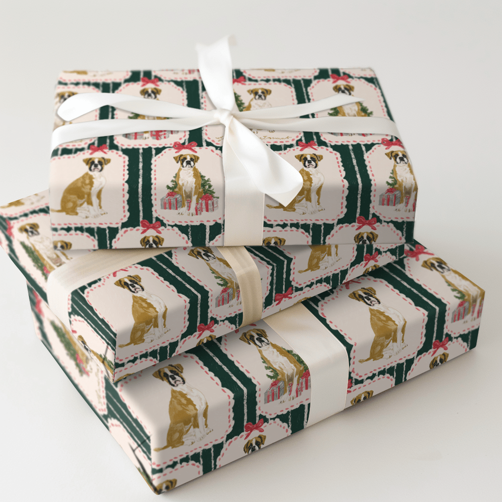 Boxer Gift Tags - Wrapping Paper - Aspen & Arlo