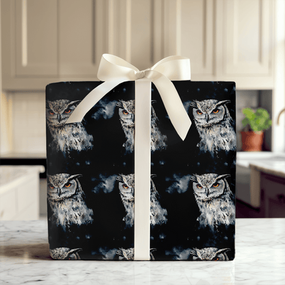 Hoot Charcoal - Wrapping Paper - Aspen & Arlo