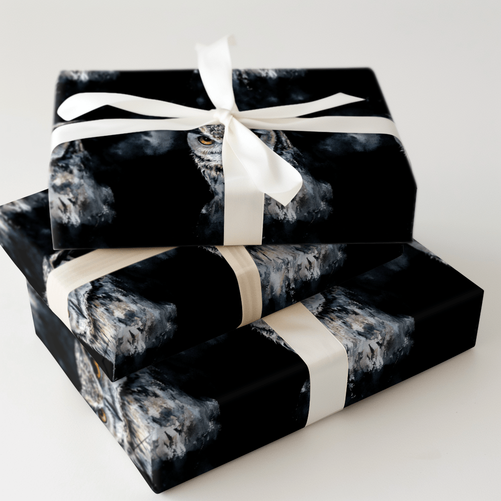 Hoot Charcoal - Wrapping Paper - Aspen & Arlo