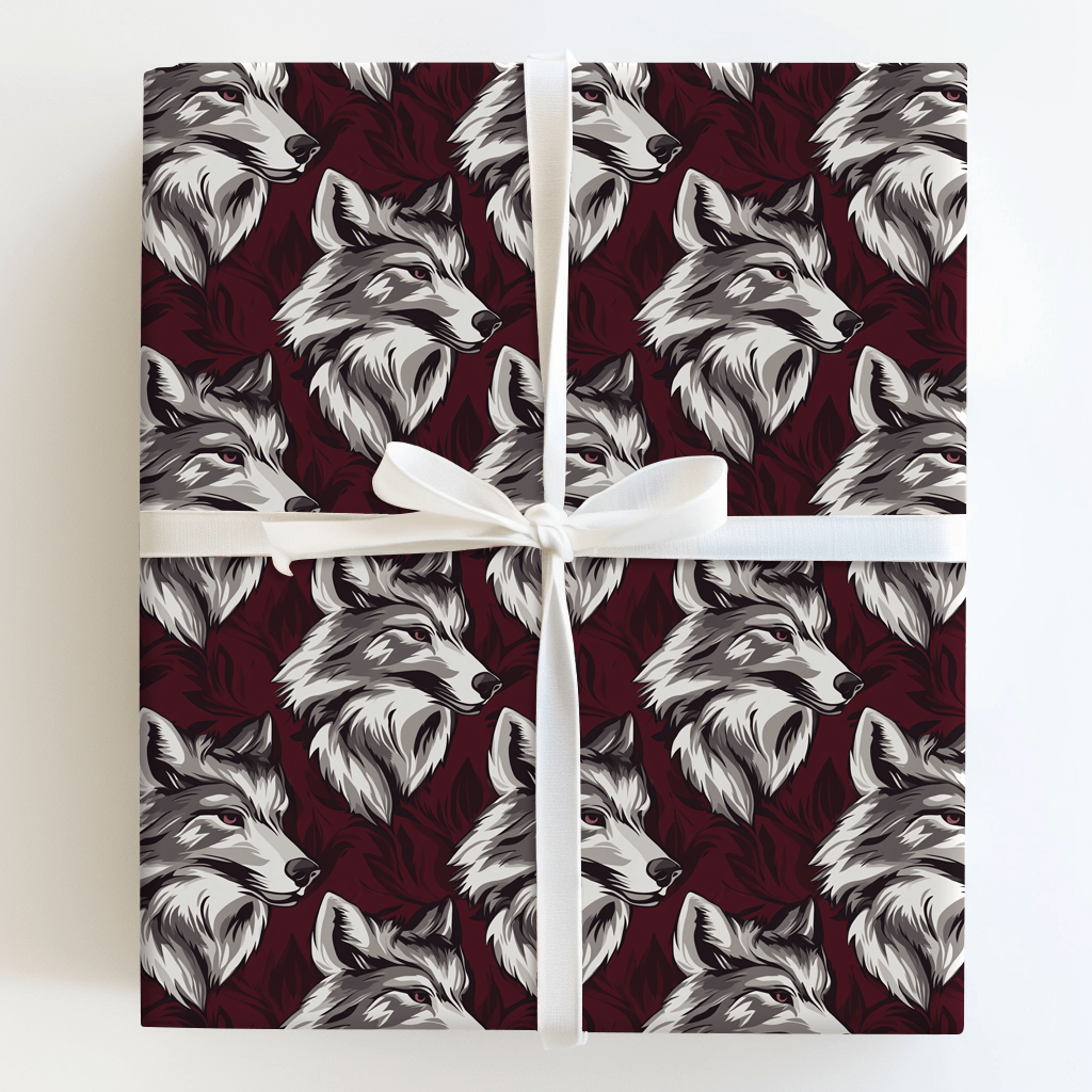 Maroon Stalk - Wrapping Paper - Aspen & Arlo