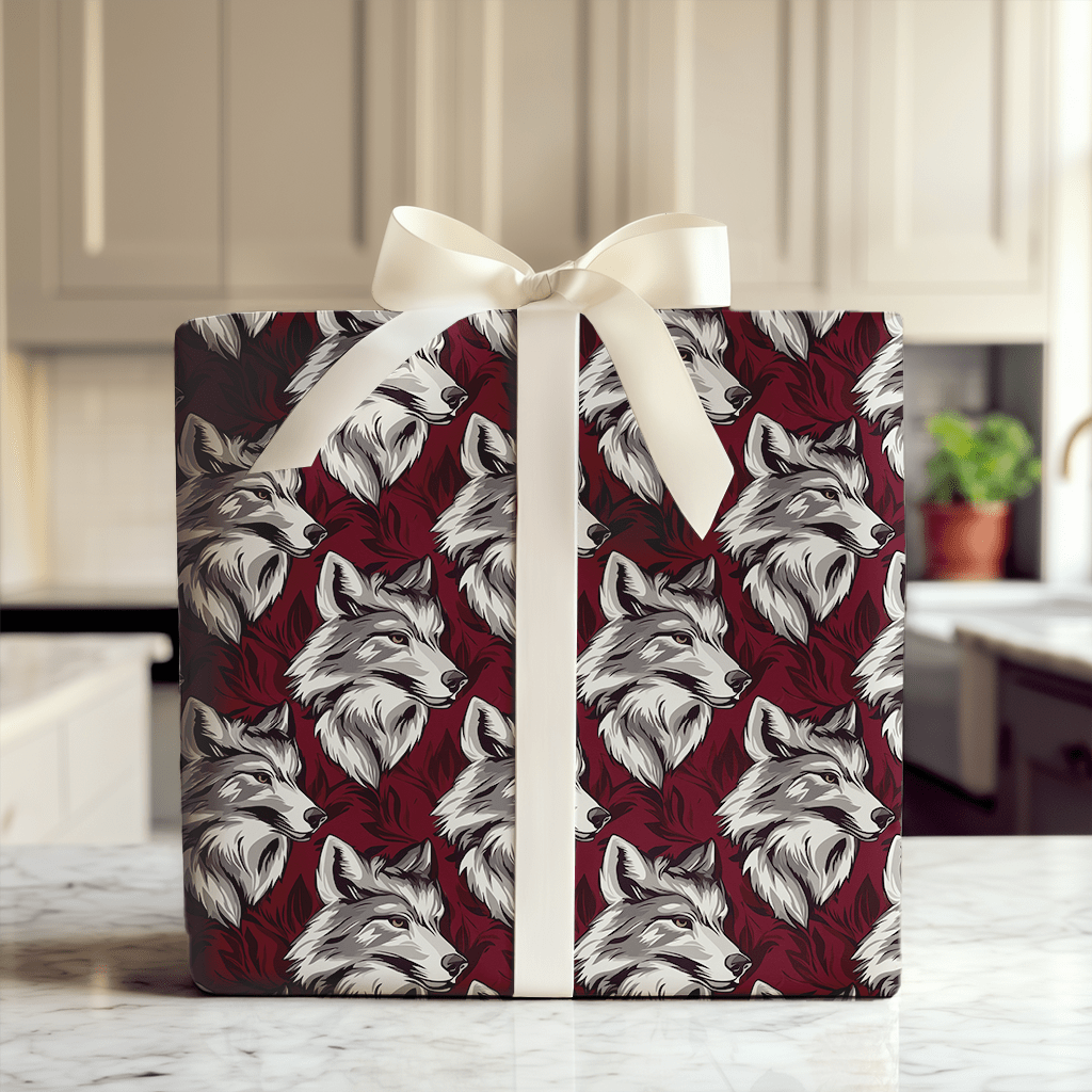 Maroon Stalk - Wrapping Paper - Aspen & Arlo