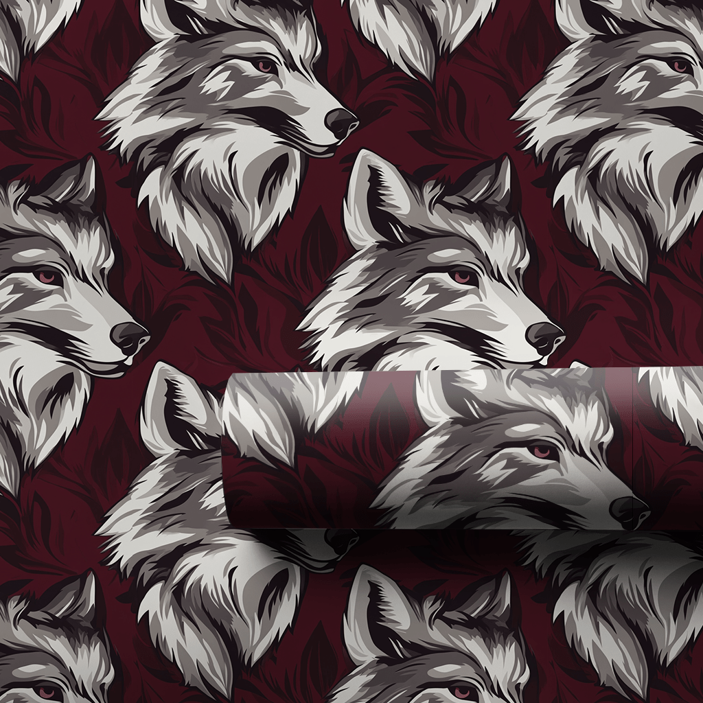 Maroon Stalk - Wrapping Paper - Aspen & Arlo