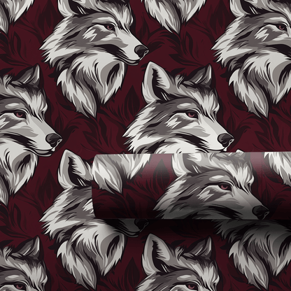 Maroon Stalk - Wrapping Paper - Aspen & Arlo