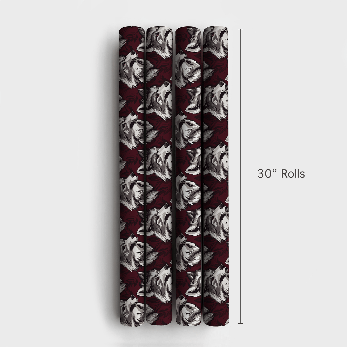 Maroon Stalk - Wrapping Paper - Aspen & Arlo