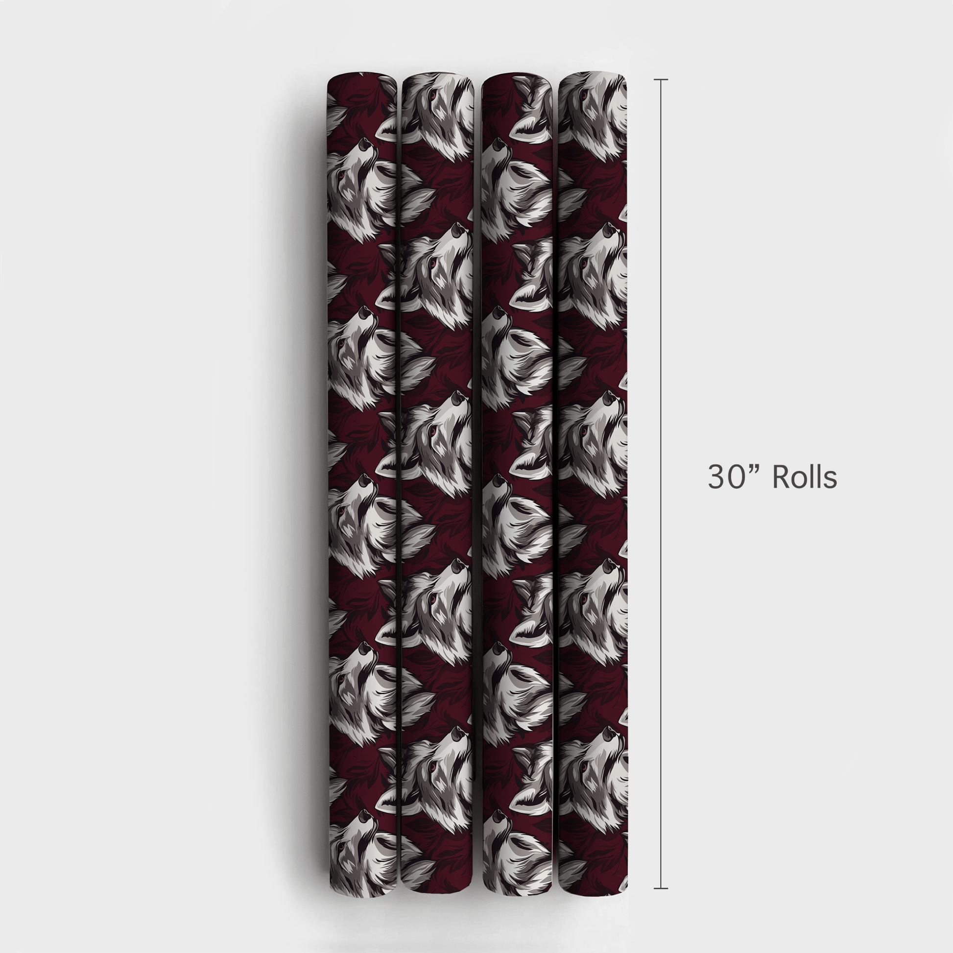 Maroon Stalk - Wrapping Paper - Aspen & Arlo