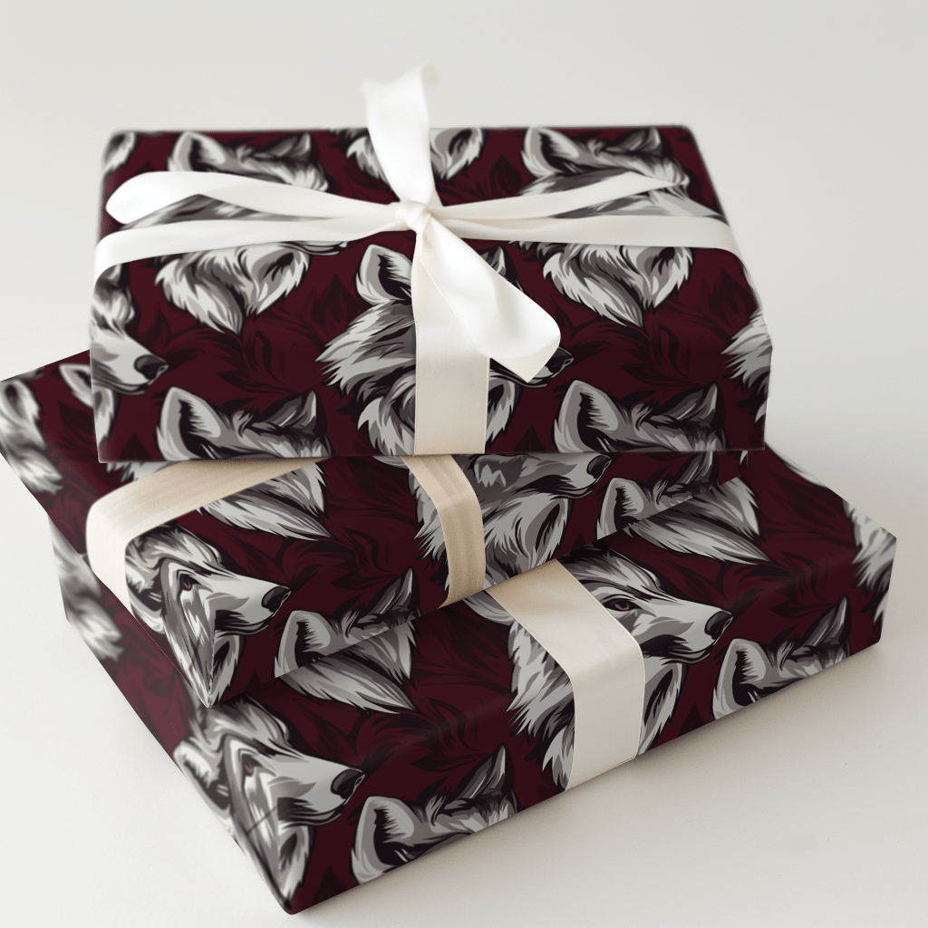 Maroon Stalk - Wrapping Paper - Aspen & Arlo