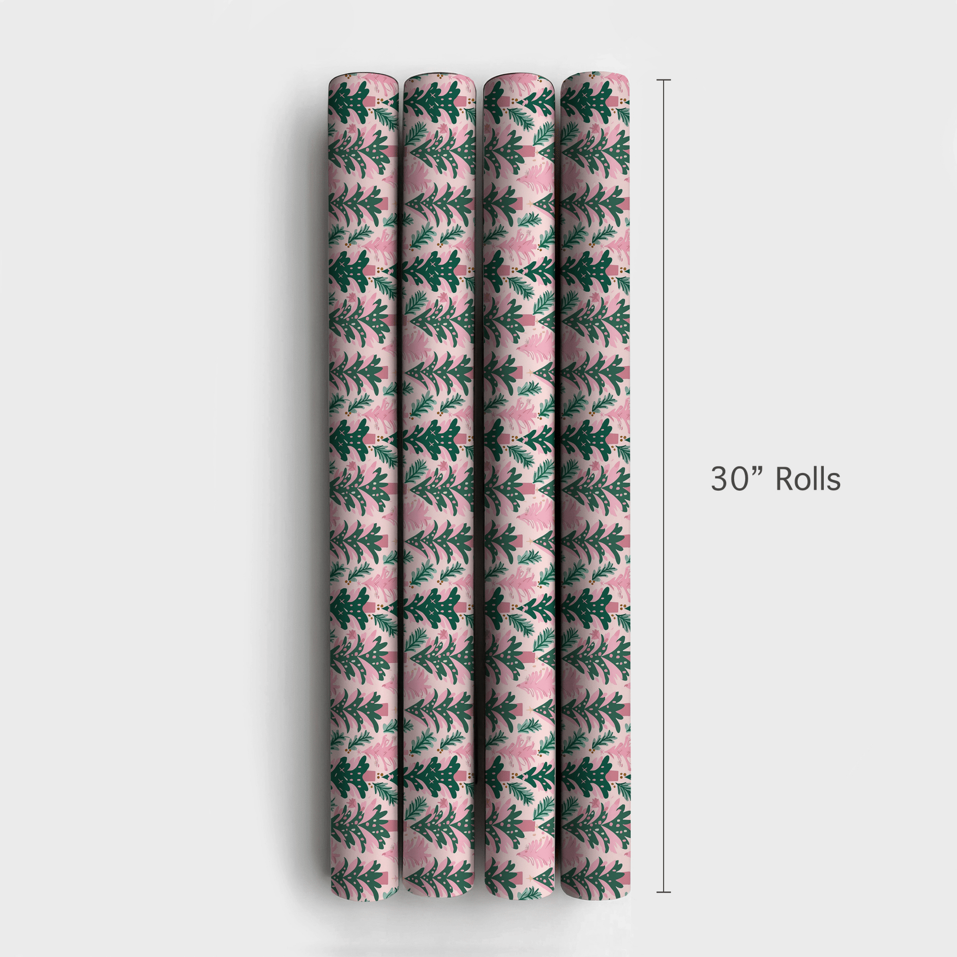 Pink Winter Forest - Wrapping Paper - Aspen & Arlo