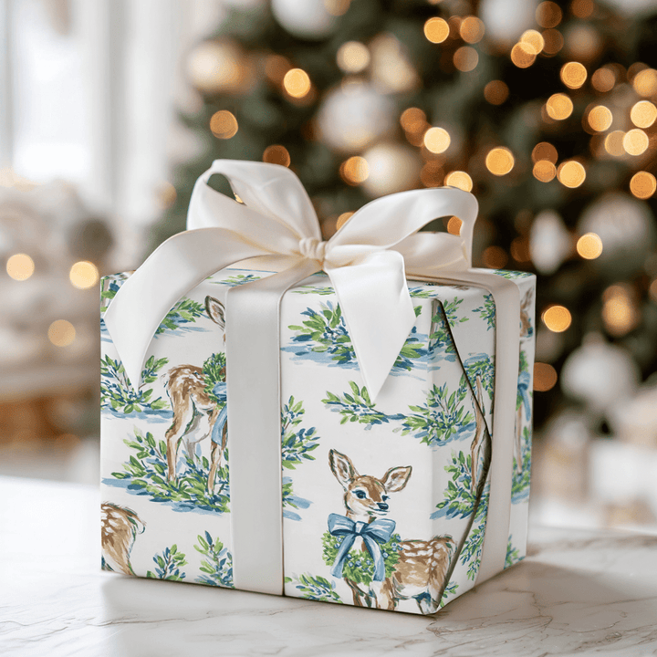 Fawn Blue - Wrapping Paper - Aspen & Arlo
